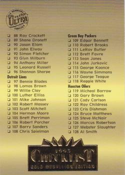 1995 Ultra - Gold Medallion #347 Checklist Front