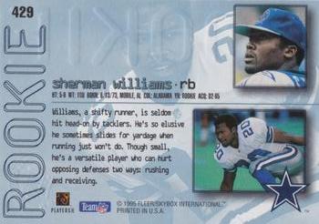 1995 Ultra - Gold Medallion #429 Sherman Williams Back