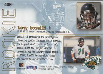 1995 Ultra - Gold Medallion #439 Tony Boselli Back