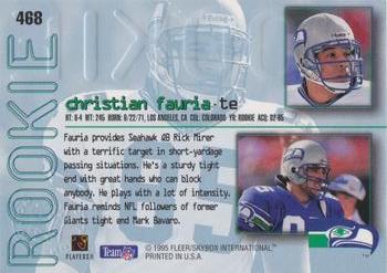 1995 Ultra - Gold Medallion #468 Christian Fauria Back