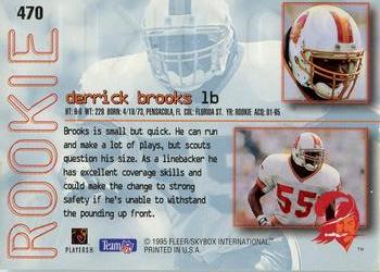 1995 Ultra - Gold Medallion #470 Derrick Brooks Back