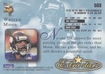 1995 Ultra - Gold Medallion #503 Warren Moon Back