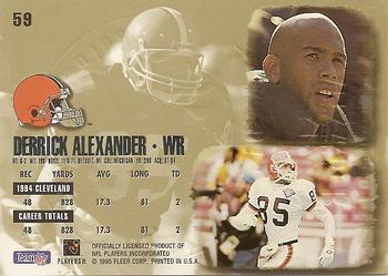 1995 Ultra - Gold Medallion #59 Derrick Alexander Back