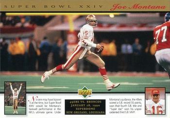 1995 Upper Deck Authenticated Joe Montana Super Bowl #4 Joe Montana Front