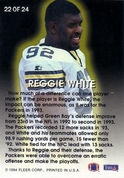 1994 Fleer - Fleer All-Pros #22 Reggie White Back
