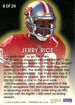 1994 Fleer - Fleer All-Pros #9 Jerry Rice Back