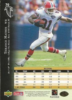 1995 Upper Deck - Electric Gold #70 Terance Mathis Back