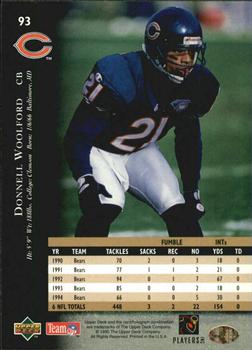 1995 Upper Deck - Electric Gold #93 Donnell Woolford Back