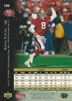 1995 Upper Deck - Electric Gold #100 Steve Young Back