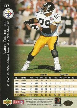 1995 Upper Deck - Electric Gold #137 Barry Foster Back