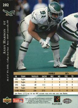 1995 Upper Deck - Electric Gold #202 Andy Harmon Back