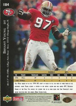 1995 Upper Deck - Electric #184 Bryant Young Back