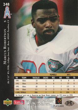1995 Upper Deck - Electric #248 Marcus Robertson Back