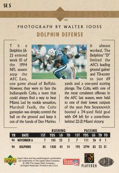 1995 Upper Deck - Special Edition Gold #SE5 Dolphin Defense Back