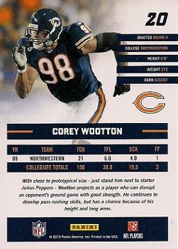 2010 Donruss Rated Rookies #20 Corey Wootton Back