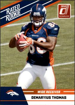 2010 Donruss Rated Rookies #27 Demaryius Thomas Front