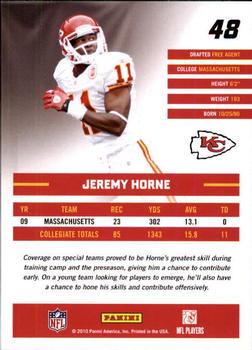 2010 Donruss Rated Rookies #48 Jeremy Horne Back