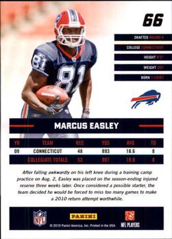 2010 Donruss Rated Rookies #66 Marcus Easley Back