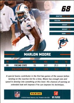 2010 Donruss Rated Rookies #68 Marlon Moore Back