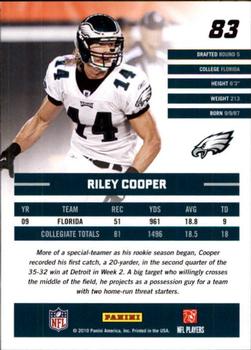 2010 Donruss Rated Rookies #83 Riley Cooper Back