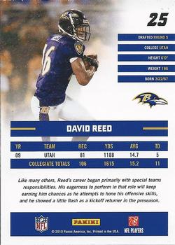 2010 Donruss Rated Rookies #25 David Reed Back