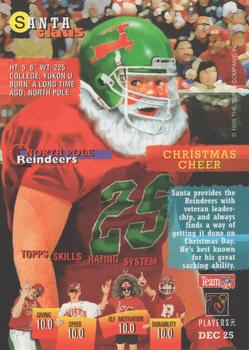 1995 NFL Properties Santa Claus #DEC 25 Santa Claus Back