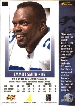 1996 Action Packed - Artist's Proofs #1 Emmitt Smith Back