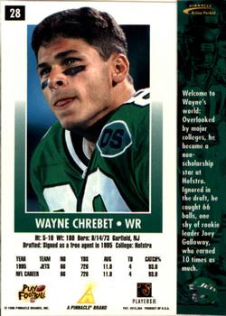 1996 Action Packed - Artist's Proofs #28 Wayne Chrebet Back