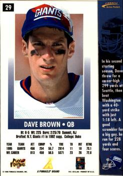 1996 Action Packed - Artist's Proofs #29 Dave Brown Back