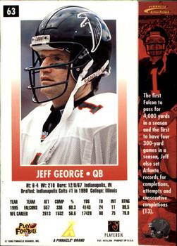 1996 Action Packed - Artist's Proofs #63 Jeff George Back