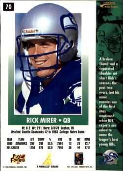 1996 Action Packed - Artist's Proofs #70 Rick Mirer Back