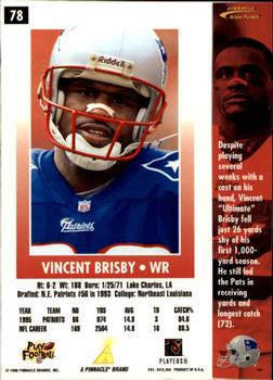 1996 Action Packed - Artist's Proofs #78 Vincent Brisby Back