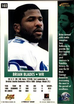 1996 Action Packed - Artist's Proofs #102 Brian Blades Back