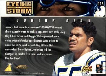 1996 Action Packed - Artist's Proofs #116 Junior Seau Back