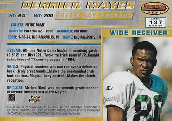 1996 Bowman's Best - Atomic Refractors #137 Derrick Mayes Back