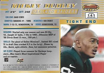 1996 Bowman's Best - Atomic Refractors #141 Rickey Dudley Back