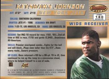 1996 Bowman's Best - Atomic Refractors #180 Keyshawn Johnson Back