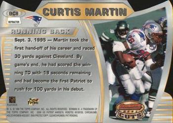 1996 Bowman's Best - Best Cuts Refractors #BC8 Curtis Martin Back