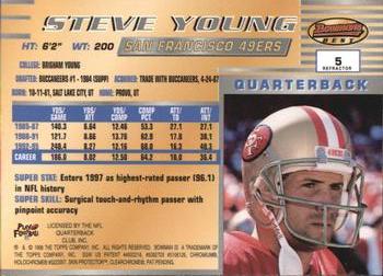 1996 Bowman's Best - Refractors #5 Steve Young Back