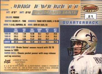 1996 Bowman's Best - Refractors #21 Jim Everett Back