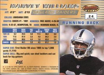 1996 Bowman's Best - Refractors #24 Harvey Williams Back