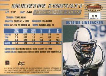 1996 Bowman's Best - Refractors #39 Quentin Coryatt Back