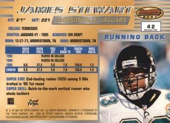 1996 Bowman's Best - Refractors #42 James Stewart Back