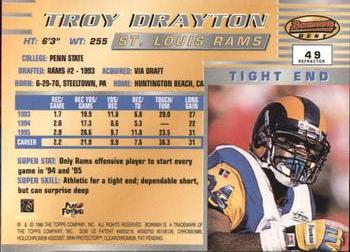 1996 Bowman's Best - Refractors #49 Troy Drayton Back