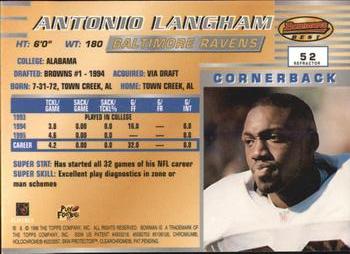 1996 Bowman's Best - Refractors #52 Antonio Langham Back