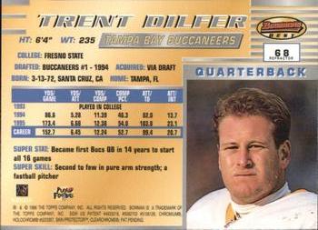 1996 Bowman's Best - Refractors #68 Trent Dilfer Back