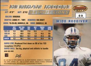 1996 Bowman's Best - Refractors #69 Herman Moore Back