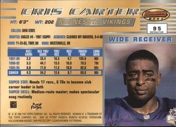 1996 Bowman's Best - Refractors #95 Cris Carter Back