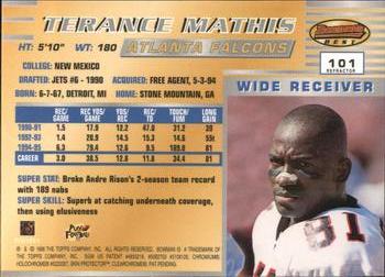 1996 Bowman's Best - Refractors #101 Terance Mathis Back