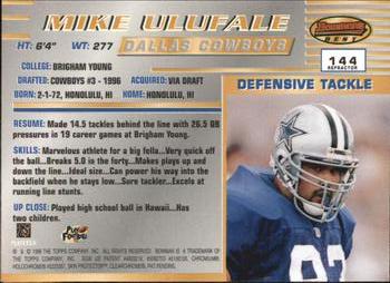 1996 Bowman's Best - Refractors #144 Mike Ulufale Back